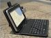 HDE 7" Tablet Stand with USB Keyboard - Black Faux Leather Carrying Case