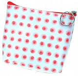 3D Lenticular Coin Pruse - Pavia, with YKK Zipper, 3D MOVING DotS, RED