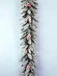 9' x 10" Flocked Dunhill Fir Artificial Branch Garland -With Berries & Pinecones