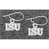LogoArt Iowa State Cyclones Sterling Silver Team Font 3/16 Dangle Earrings