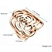 Brand New Amazing Jewelry Fashion Women Rings Rose Gold Plated Stainless Steel Finger Band Wedding Ring, Comfort Fit Size US Size 5-9