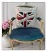 Throw Pillow- Union Jack with William Kate Royal Wedding Logo-Lg.