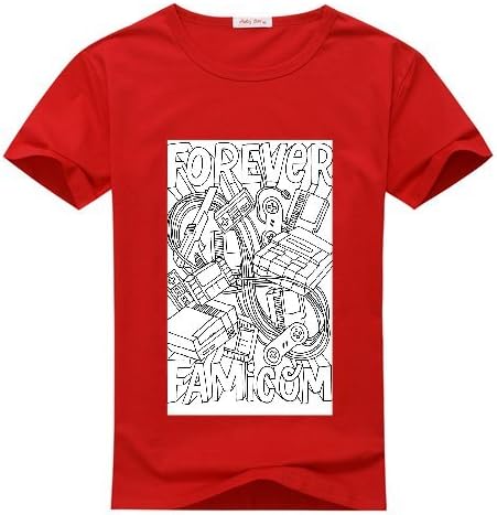 Funny Saying Mens T Shirts Typography Forever Famicom XXXL Red