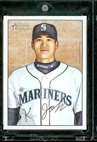 2007 Bowman Heritage # 191a Kenji Johjima - Seattle Mariners - Baseball Card in a Protective Display Case