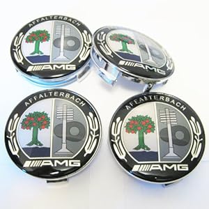 Set of 4 New Mercedes Benz AMG Color Affalterbach Center Caps Part # 2204000125