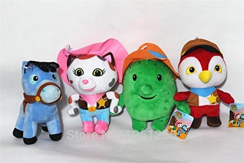 Wholesale 4Pcs/Lot Movie Sheriff Callie'S Wild West Cowboy Callie Cat/Horse/Woodpecker/Cactus Tree Brand Plush Doll Toys