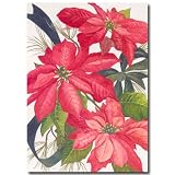 Christmas Florals Poinsettia Flag