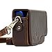 MegaGear Canon PowerShot SX620 HS, ELPH 180, ELPH 360 HS, ELPH 190 is, ELPH 170 is, SX610 HS Leather Camera Case with Strap - Dark Brown - MG1090