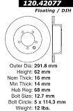 Centric Parts 120.42077 Premium Brake Rotor with E-Coating
