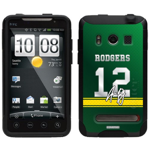 NFL Players - Aaron Rodgers - Color Jersey design on HTC Evo 4G Case by OtterBox