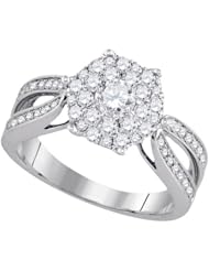 0.98CTW-DIA 0.30CTW-CRD BRIDAL RING