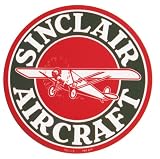 Husky Liners 00104 SignPast Sinclair Aircraft Round Reproduction Vintage Sign