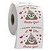 Happy Birthday Funny Toilet Paper Roll - I Love the Poop Outta You - Romantic Poop Emoji 3 Ply Tissue Paper - Funny Bathroom Novelty Joke Present - Image on Each Sheet - Unique Mens Bday Gag Gift Idea