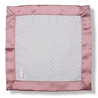 SwaddleDesigns Baby Lovie - Polka Dot Flannel with Bright Pink Satin