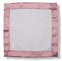 SwaddleDesigns Baby Lovie - Polka Dot Flannel with Bright Pink Satin