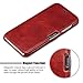 iPhone 6s/6 Case, Benuo [Vintage Series] [Genuine Leather] Folio Flip Corrected Grain Leather Case [Ultra Slim] with Magnetic Closure for iPhone 6/iPhone 6s 4.7 inch (Retro Red)