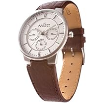 Skagen Men's 331XLSL1 Steel Brown Leather Multi-Function Watch