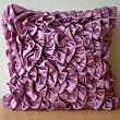 Vintage Vines - Throw Pillow Covers - Satin Pillow Cover with Satin Ruffles