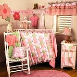 Pink Petals 4 Piece Crib Bedding Set