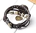 Fashion Quartz Wrap Weave Around Leather Bracelet Lady Woman Wrist Watch