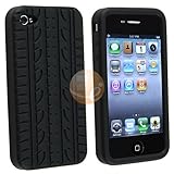 Black Tyre Tread Silicone Case Cover Compatible With iPhone 4G 4th