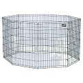 Black E-Coat 8 Panel Exercise Pen Without Door
