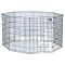 Black E-Coat 8 Panel Exercise Pen Without Door - 24W x 48H