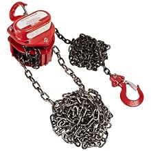 Coffing LHH-1B-20FT Steel LHH Model Hand Chain Hoist with Hook, 20' Lifting Height, 1 Ton Load Capacity