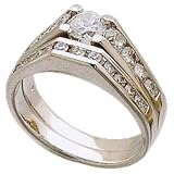 Channel Fashion Diamond Wedding Ring Set In Platinum