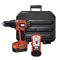 Black & Decker 18V Cordless Drill With Stud - CD18SFRK Sensor
