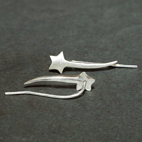 Shooting Star Ear Climbers in Sterling Silver