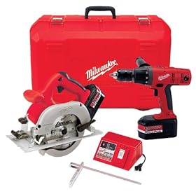 Milwaukee 0902-24 18 Volt 1/2-Inch Lok-Tor Hammer-Drill & Circular Saw Combo Kit