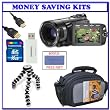 Canon VIXIA HFS100 HD Flash Memory Camcorder + Transcend 16GB SDHC Class 6 Flash Memory Card with Card Reader + Willoughby's Clean & Scratch Free Bundle