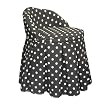 Polka-Dot Vanity Seat- Black/ White Dots