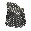 Polka-Dot Vanity Seat- Black/ White Dots