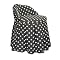 Polka-Dot Vanity Seat- Black/ White Dots