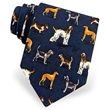 Dog Breeds by Fun Ties navy blue polyester ties