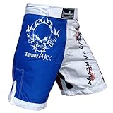 TurnerMAX MMA Shorts for MMA fight Kickboxing Training Grappling and Cage fighting Red Blue