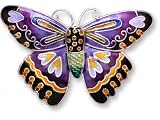 Clearly Charming Designer Butterfly Sterling Silver and Enamel Pin