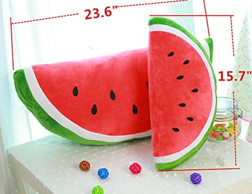 Crazy Watermelon Throw Pillow Sofa Cushion Plush Stuffed Doll Toy