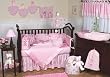 JoJo Designs 9-Piece Baby Crib Bedding Set - Pink Chenille and Satin