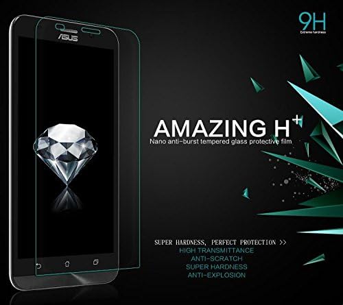 ASUS Zenfone Screen Protector,Leevin(TM) 9H Hardness Tempered Glass Anti-Explosion Front LCD Screen Protector for ASUS Zenfone 2 (5.5 Inch) / ZE551ML / ZE550ML