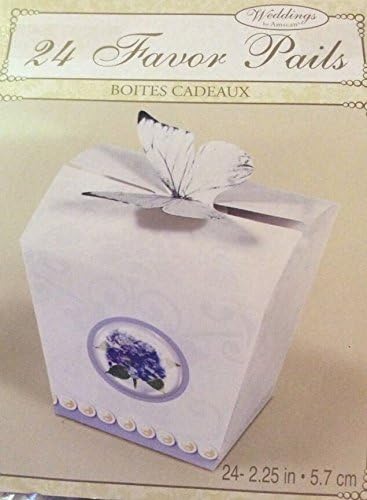 Party Favor Boxes Lavender Butterfly Pails 24 Ct Weddings Receptions Birthday