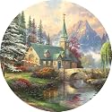 Schmidt Spiele 58452 - Thomas Kinkade, Rundpuzzle, Kapelle, 1000 Teile