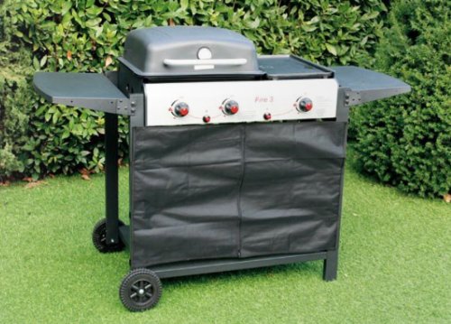Barbecue a' gaz avec pierre de lave et 2 brûleurs Fire 3