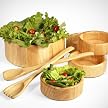 Natural Wood 7-pc. Salad Bowl Set