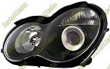00-03 MERCEDES BENZ W203 C CLASS EURO PROJECTOR HEADLIGHTS - BLACK W/ CLEAR - KS