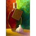 Garlic and Oil Canvas Wall Art - 12x17"