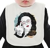 Fuck Off ネクタイを有する有機ビブ Medium