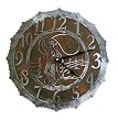 Roping Cowboy Rust Patina and Burnished Steel Wall Clock (12 inch)